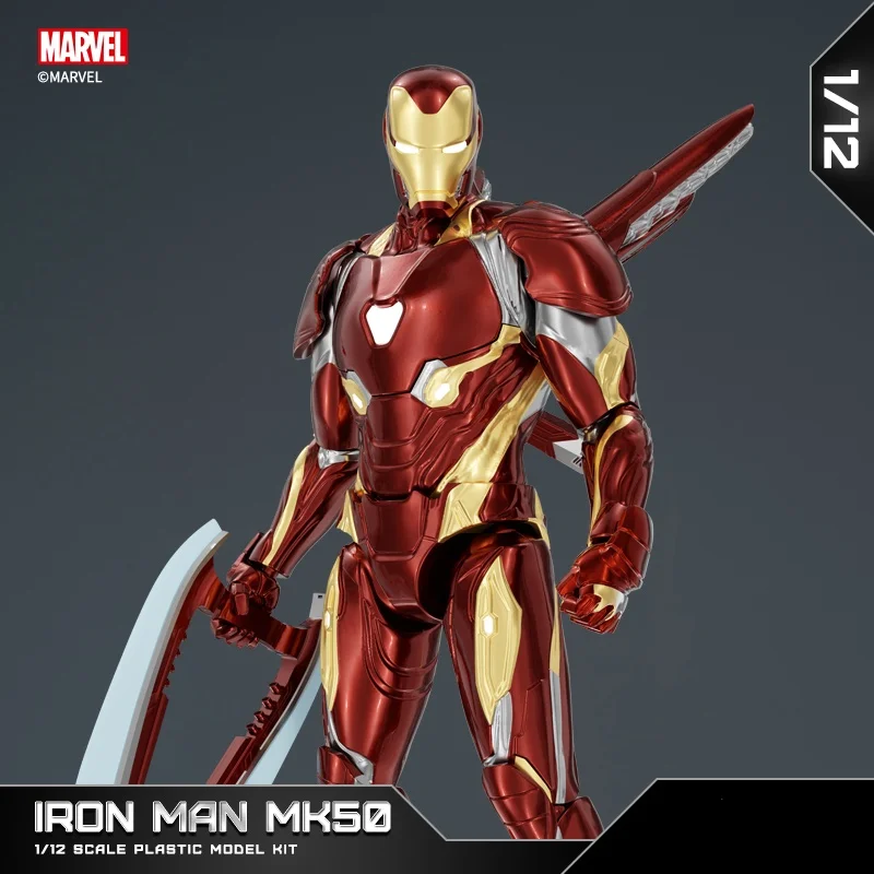 Juguetes de moda de Marvel para niños, preventa manual, Iron Man Mk50, ensamblado, móvil, 15cm, modelo, regalo de regreso a la escuela, animación