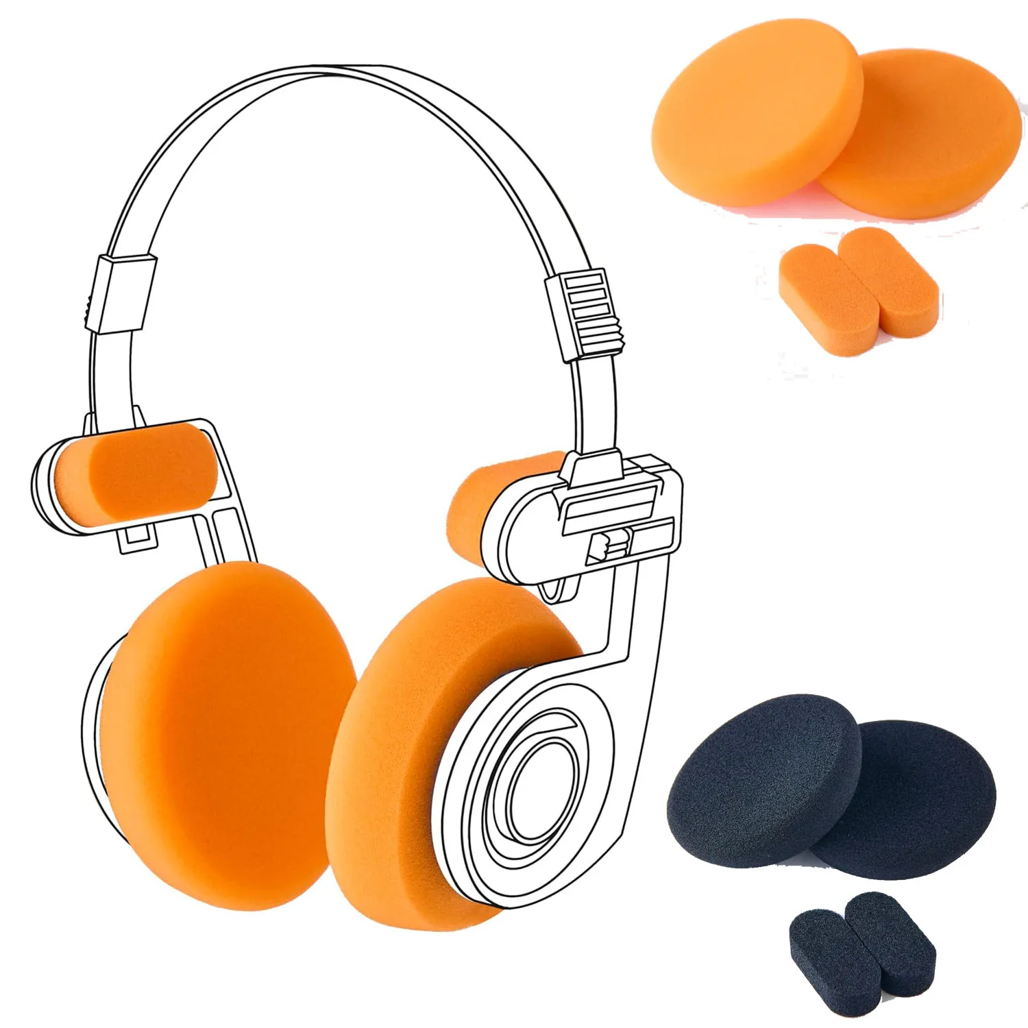 Kits de almofadas para fones de ouvido + almofadas para faixa de cabeça para Koss PortaPro Porta Pro PP