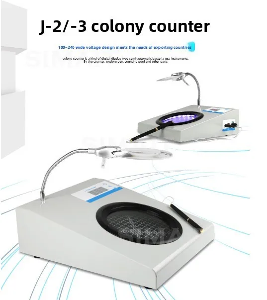 J-2 Colony Counter - Digital Semi-Automatic Bacteria Counting Instrument
