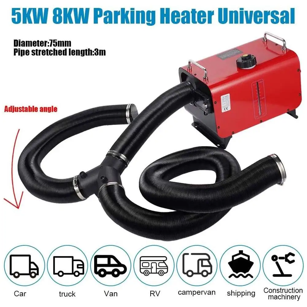 

3M 75mm Diameter Air Outlet Duct Parking Heater Accessory, Expandable Corrugated Air Heater Supply Insulation Aluminum Foil Tube