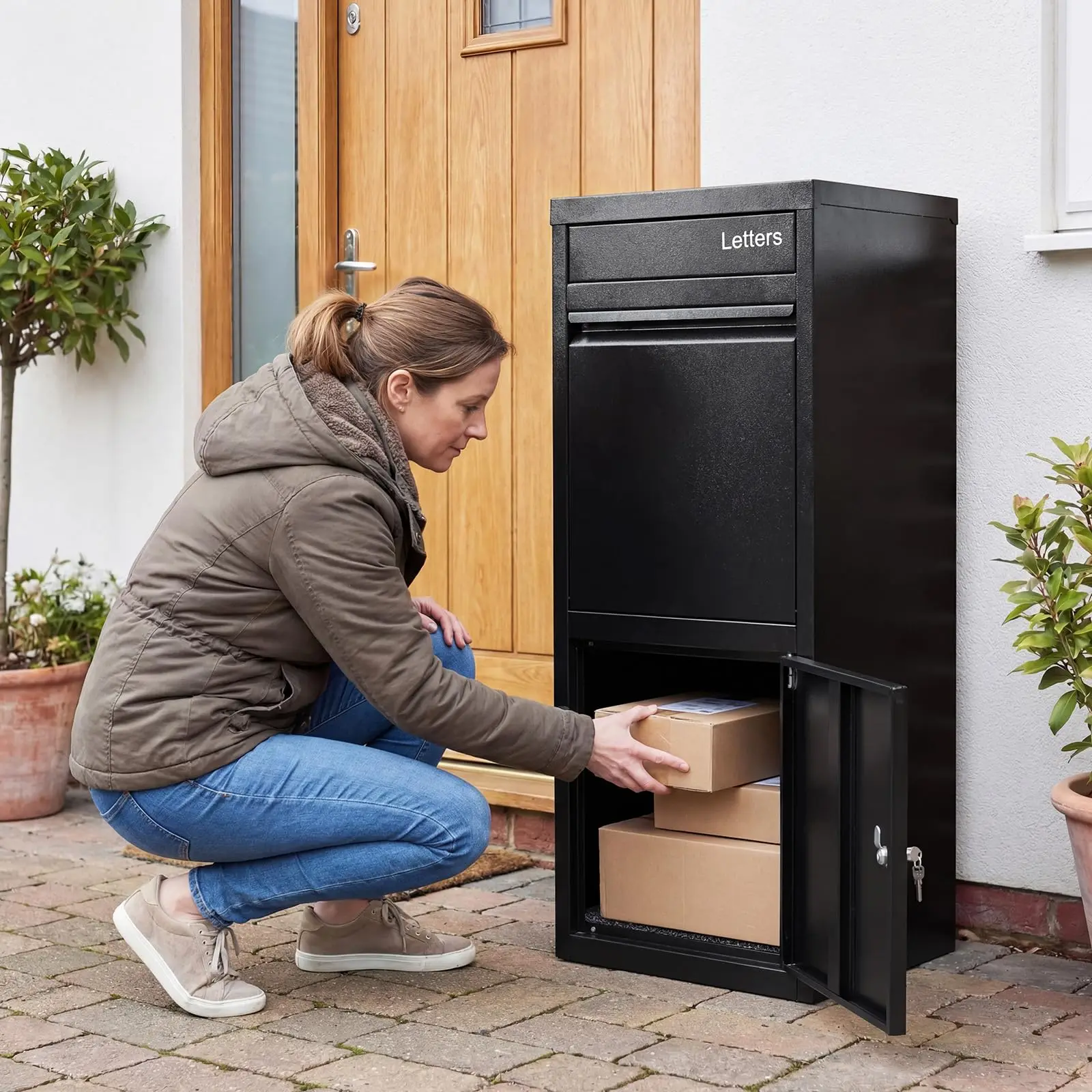 Heavy Duty Steel Package Delivery Boxes for Outside, 16