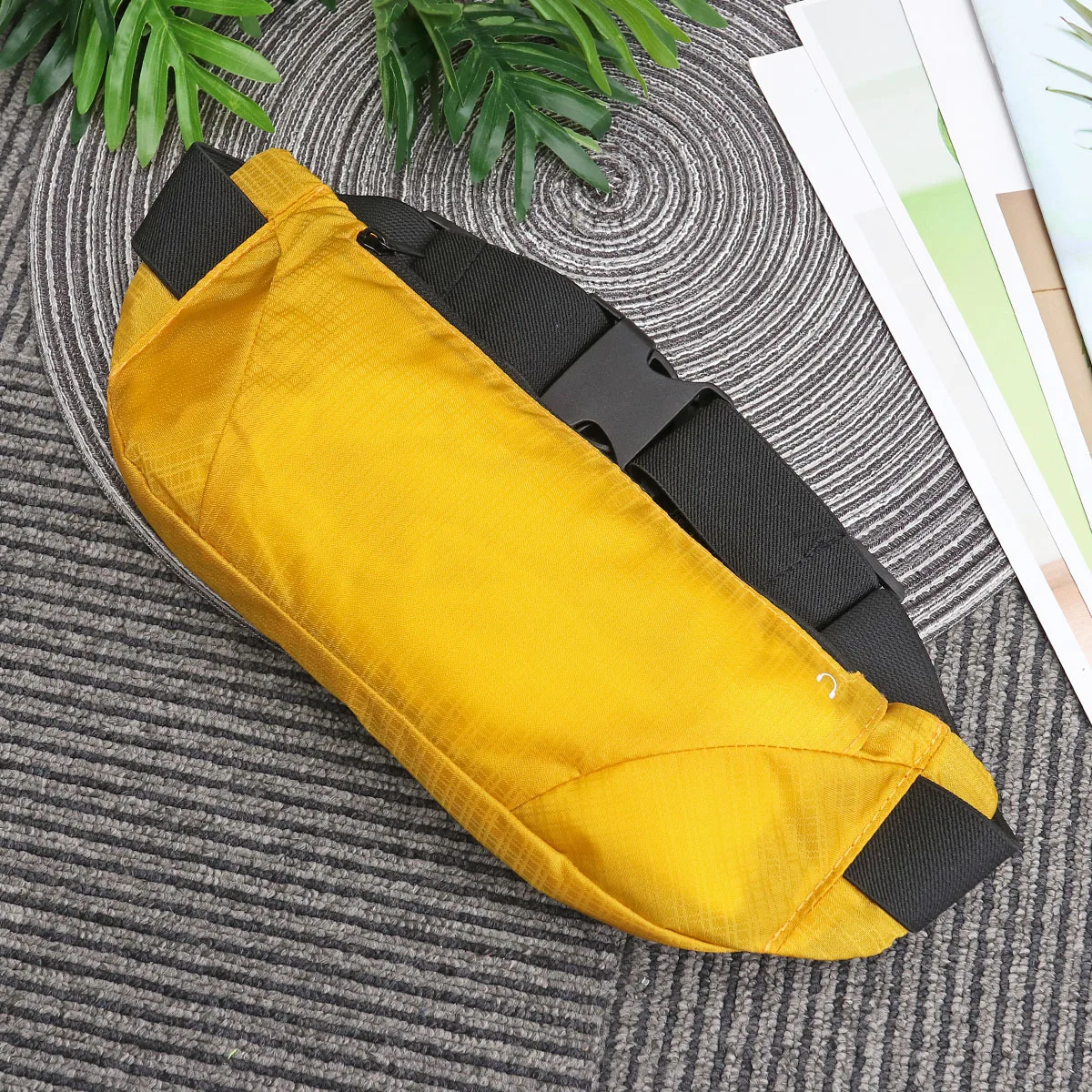 

Yellow High Capacity Running Waist Bag Lightweight Multi-Function Outdoor Pack Perfect for Travel Hiking Bike Riding
