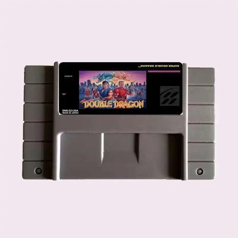 High Quality 16 Bit Super Double Dragon NTSC Big Gray Game Card For USA Version Game Player