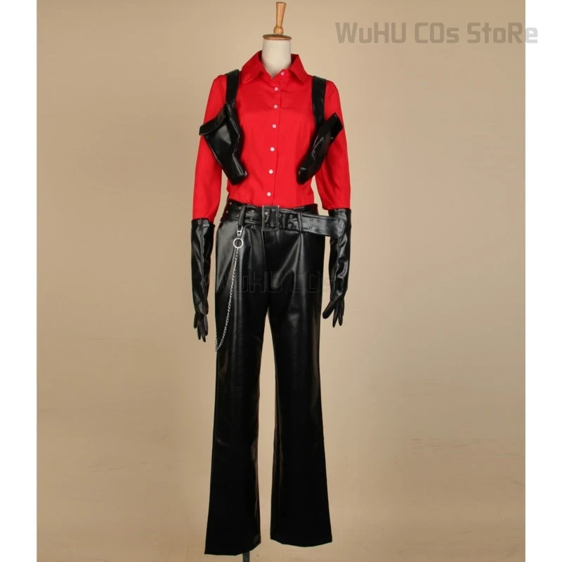 زي تنكري للنساء ، بدلة تمويه ، هالوين ، كرنفال ، تمويه ، أنثى ، مقيم ، قميص أحمر وسراويل ، 6