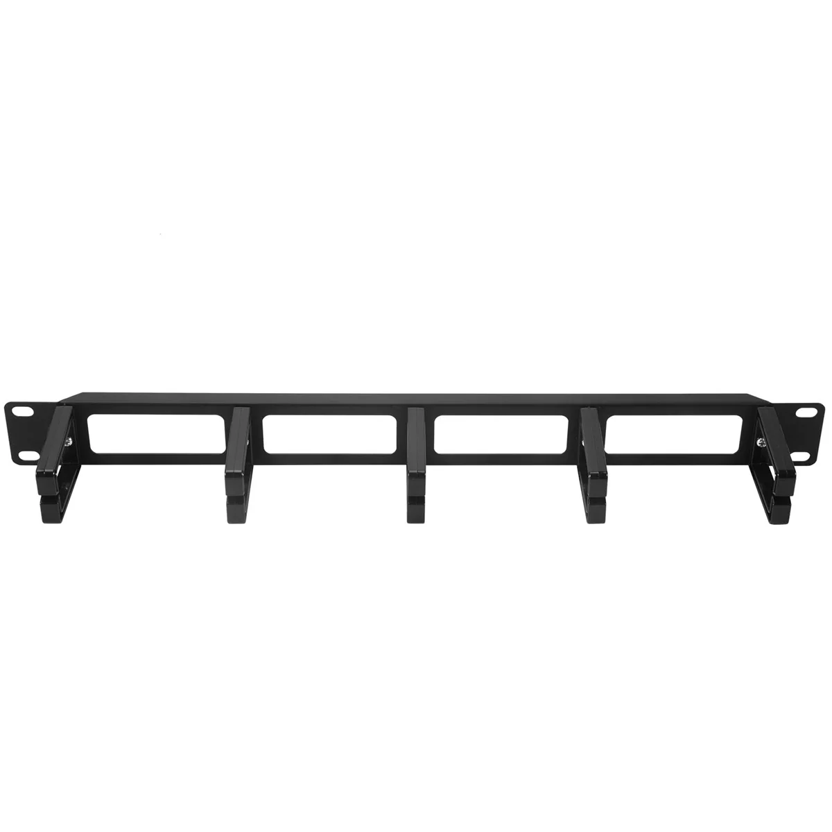 SMIEA 19 Inch 1U Rack Cabinets Cable Management Network Organizer Hollow Metal Base Five Ring Detachable Wire Manager Frame