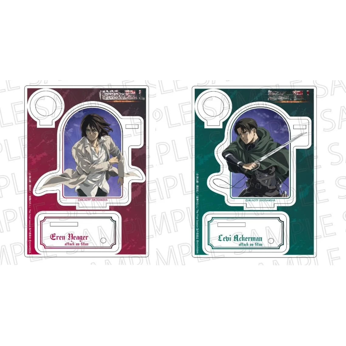 Game Eren Yeager Levi Ackerman Acrylic Stand Doll Anime Figure Model Plate Cosplay Toy for Gift