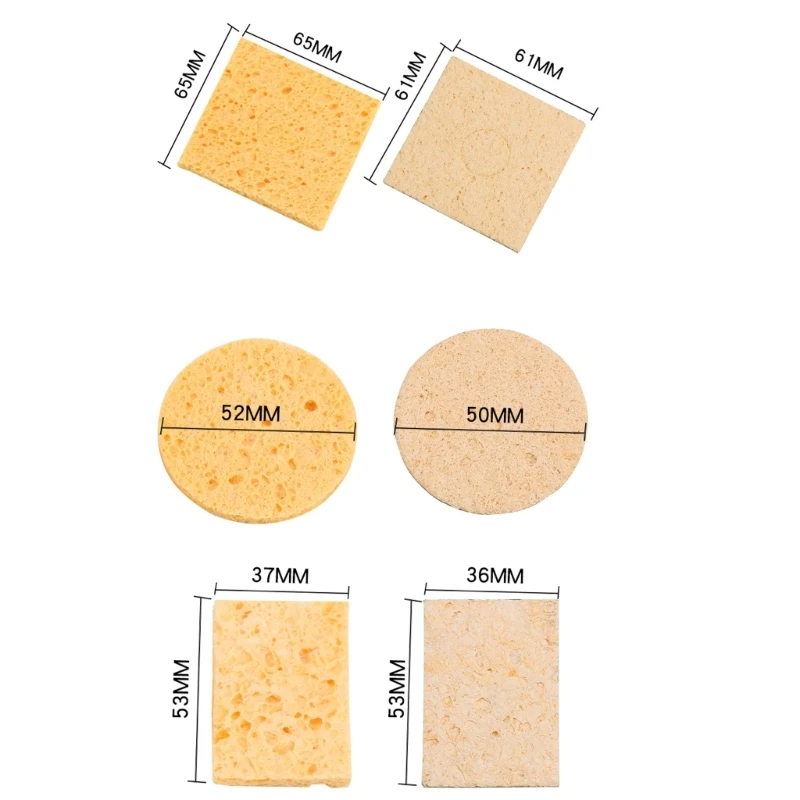 Bộ 50 Mỏ Hàn Làm Sạch Miếng Bọt Biển Bền Bỉ Hàn Đầu Dụng Cụ Sửa Chữa Nhiệt Độ Cao Bọt Biển Phụ Kiện