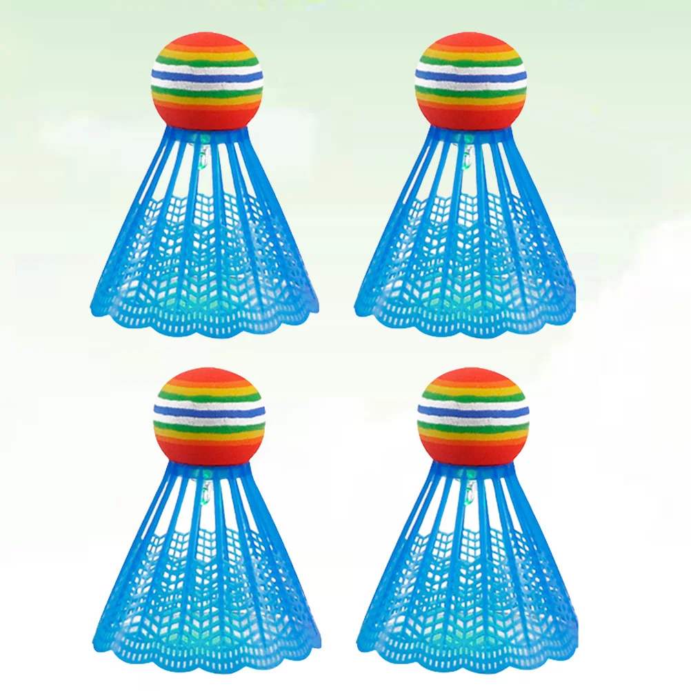 4 قطعة LED تضيء كرات كرة الريشة قسط النايلون مقاومة قوية مستقرة الطيران الريشة للاستخدام المدرسي للتدريب الترفيهي #1