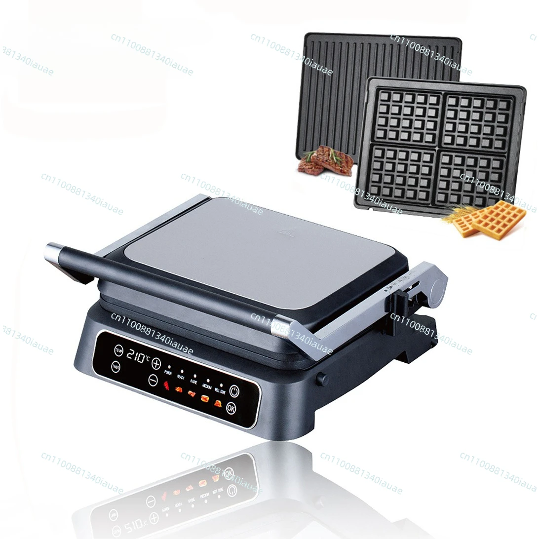 2-in-1 Magnetic Suction Pan Fried Steak Machine Touch Screen Waffle Fried Grill Grill