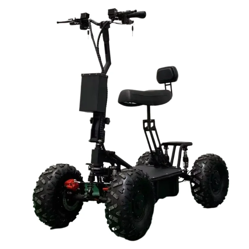 60V All-terrain 10000watt 95mph electrical ATVs 2500w*4 45km/h 16Inch Four Wheel e Scoter Electric Scooter For Adult