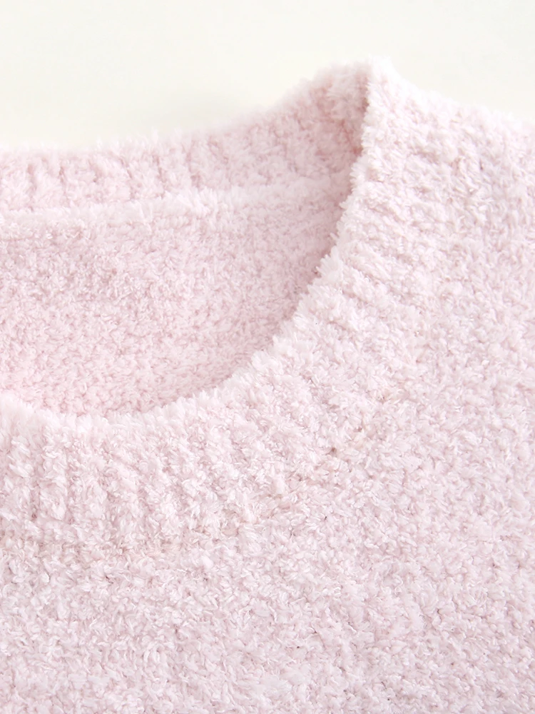 النمط الياباني لطيف الكرتون فتاة الخريف الشتاء رقيقة بيجامة من الصوف 2025 نمط جديد يمكن ارتداؤها الحلو المرجان الصوف Homewear للنساء