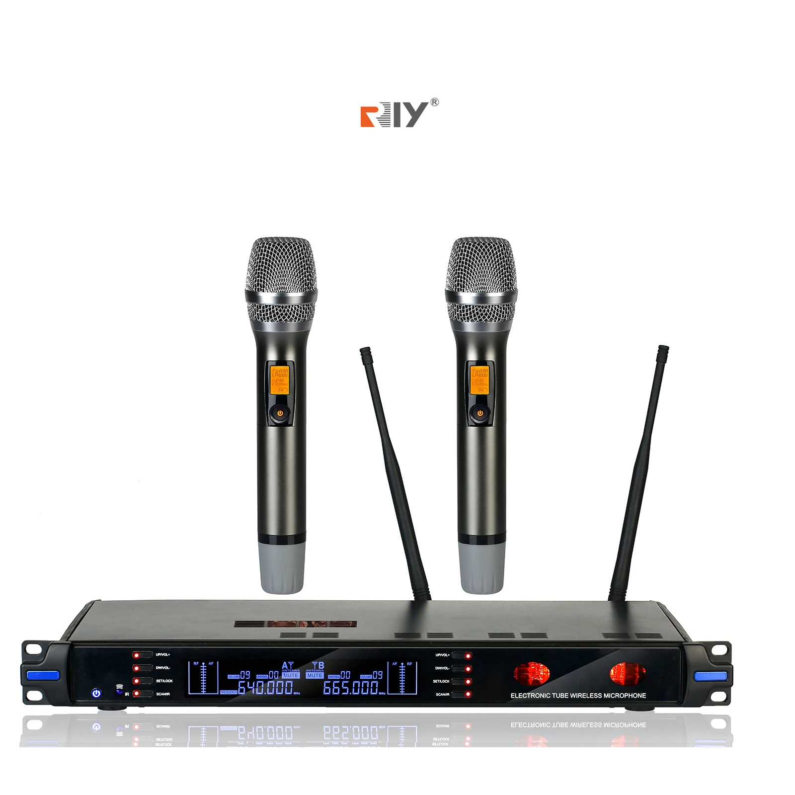 RIY-06 hot sale electronic tube wireless microphone karaoke uhf wireless microphone