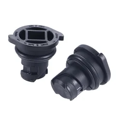 2Pcs Plastic Car Engine Oil Pan Drain Plug with O-ring Plastic Screw for Buick Chevrolet 2.0T Cadillac LSY Engine 55501526 Black