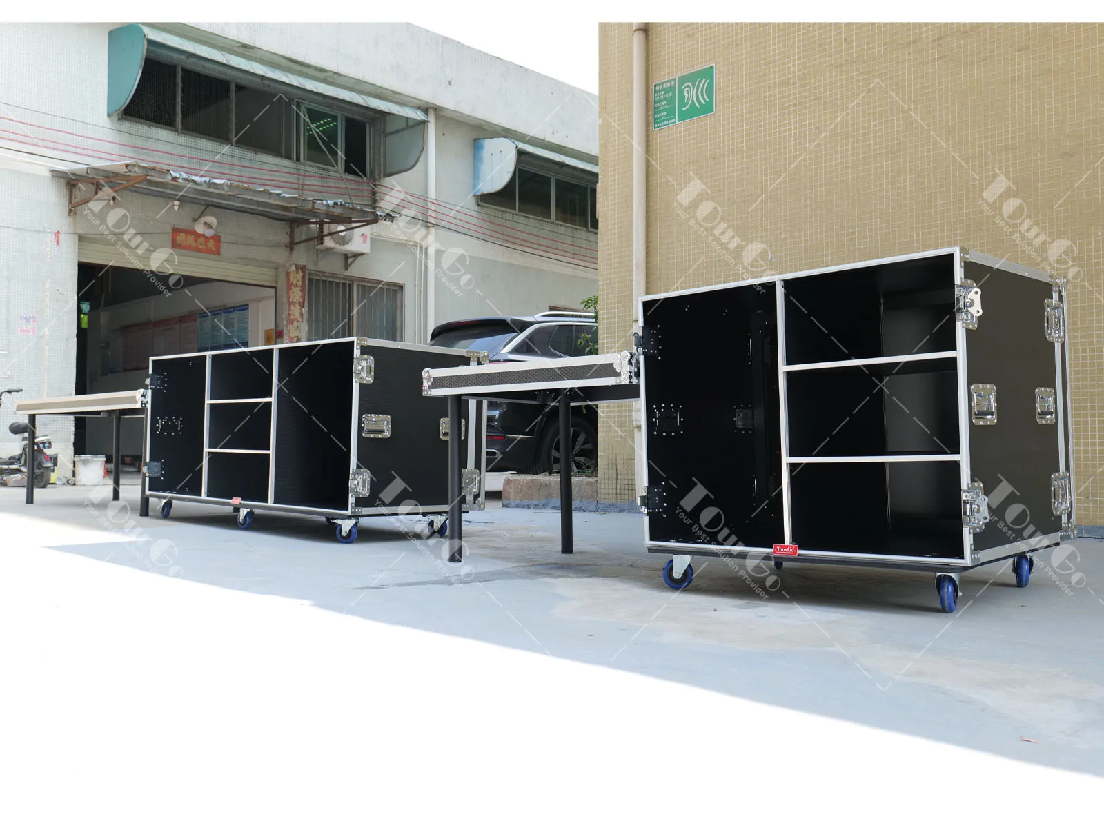 Kaffeebox Flightcase 100x75x70 Kaffeewagen Workstation Flightcase