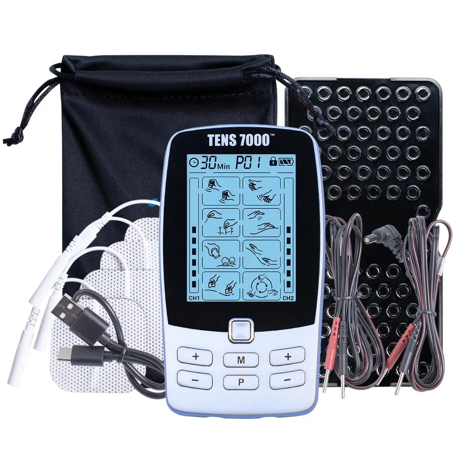 

TENS Sport Recovery Unit - EMS Muscle Stimulator with 36 Programs, 4 Pads, for Back, Neck, Shoulder & Sciatica Relief
