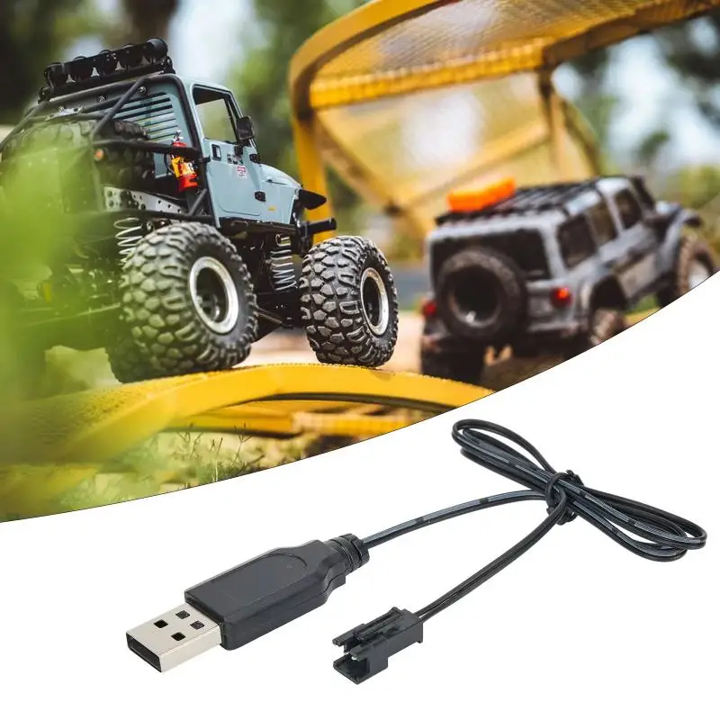 3.7V Lithium Battery SM 2P Charging Cable RC USB Charger Cord Wear-resistant for RC Quadcopter Off-road Toy Car