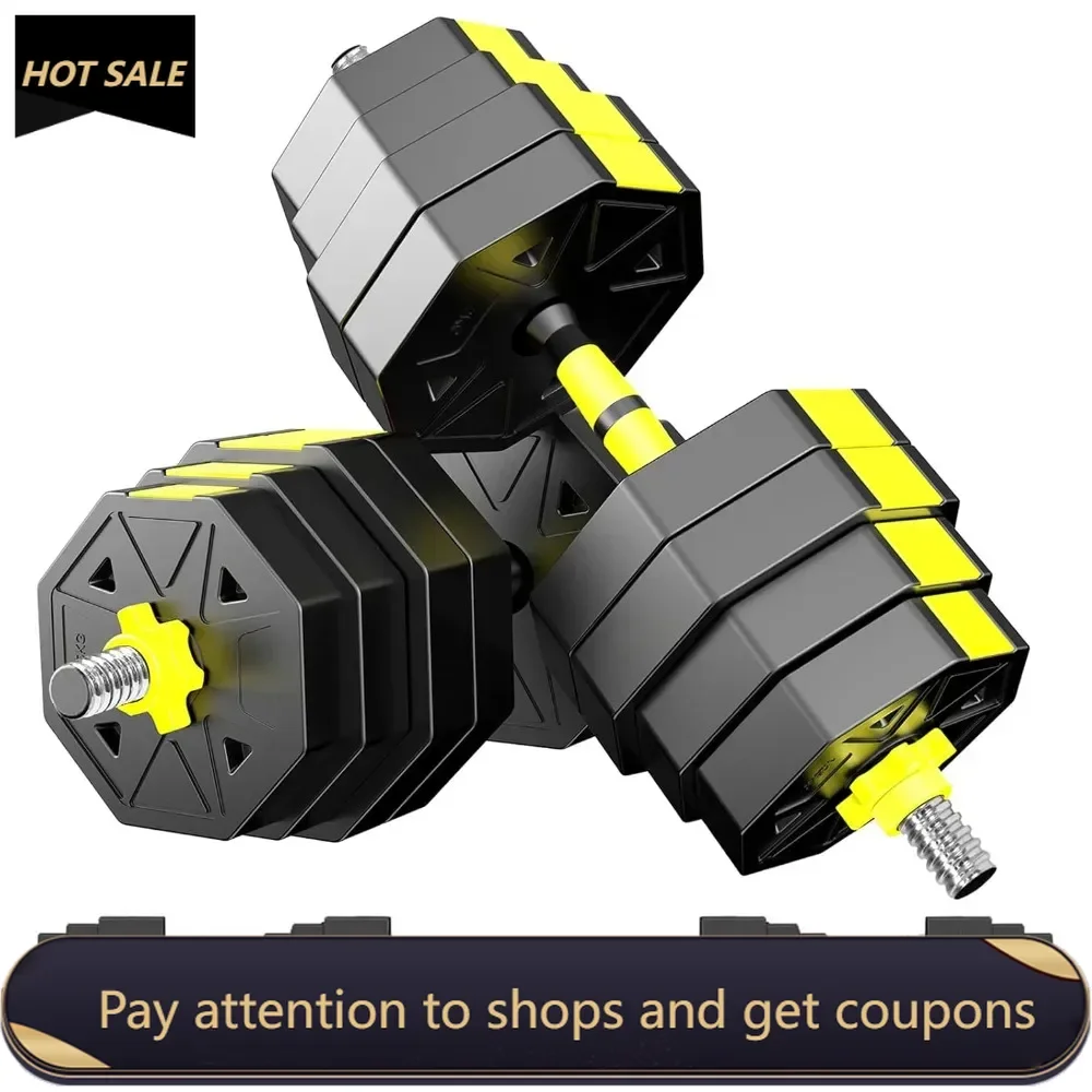 

Adjustable-Dumbbells-Set, Free Weights Set with Connector,Fitness Exercises for Home Gym Suitable Men/Women Freight free