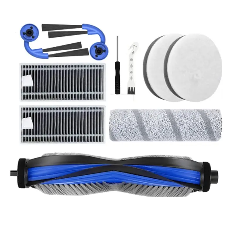 

B43C для Ecovacs Deebot X11 Omnicyclone: 10 сменных основных и боковых щеток, ролик, насадка для влажной уборки, мешок для пыли, фильтр, аксессуары для робота-пылесоса