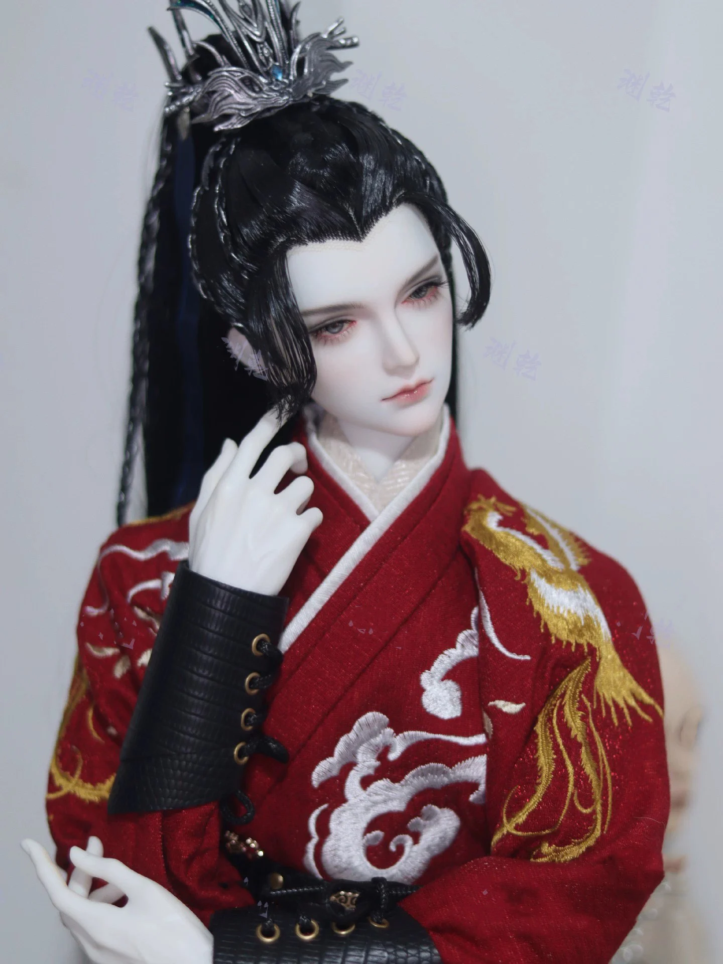 1/4 1/3 traje antigo boneca bjd peruca estilo hanfu retro cabelo longo samurai perucas para bjd/sd msd sd13 ssdf tio acessórios c2003