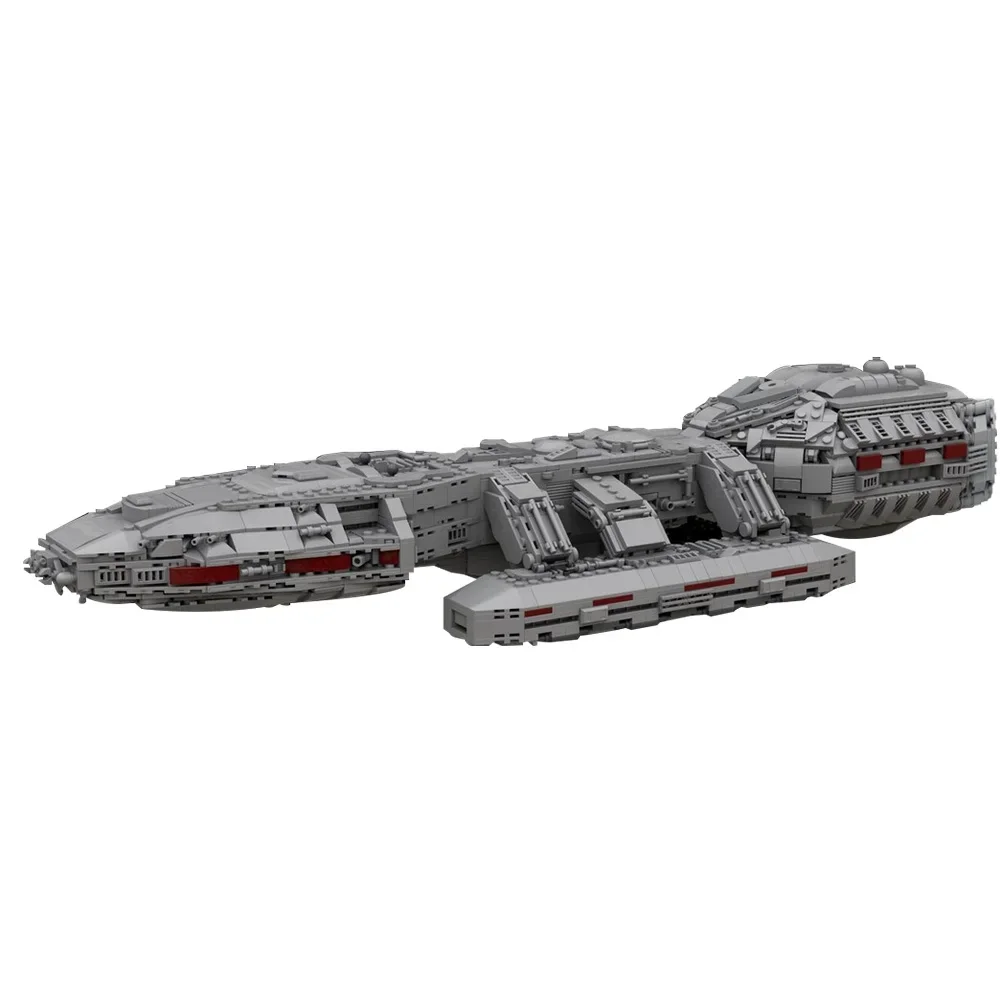Gobricks MOC-154698 Battlestar Galactica Spacecraft Building Blocks Space Warship Bricks Model Toys Collection Gift