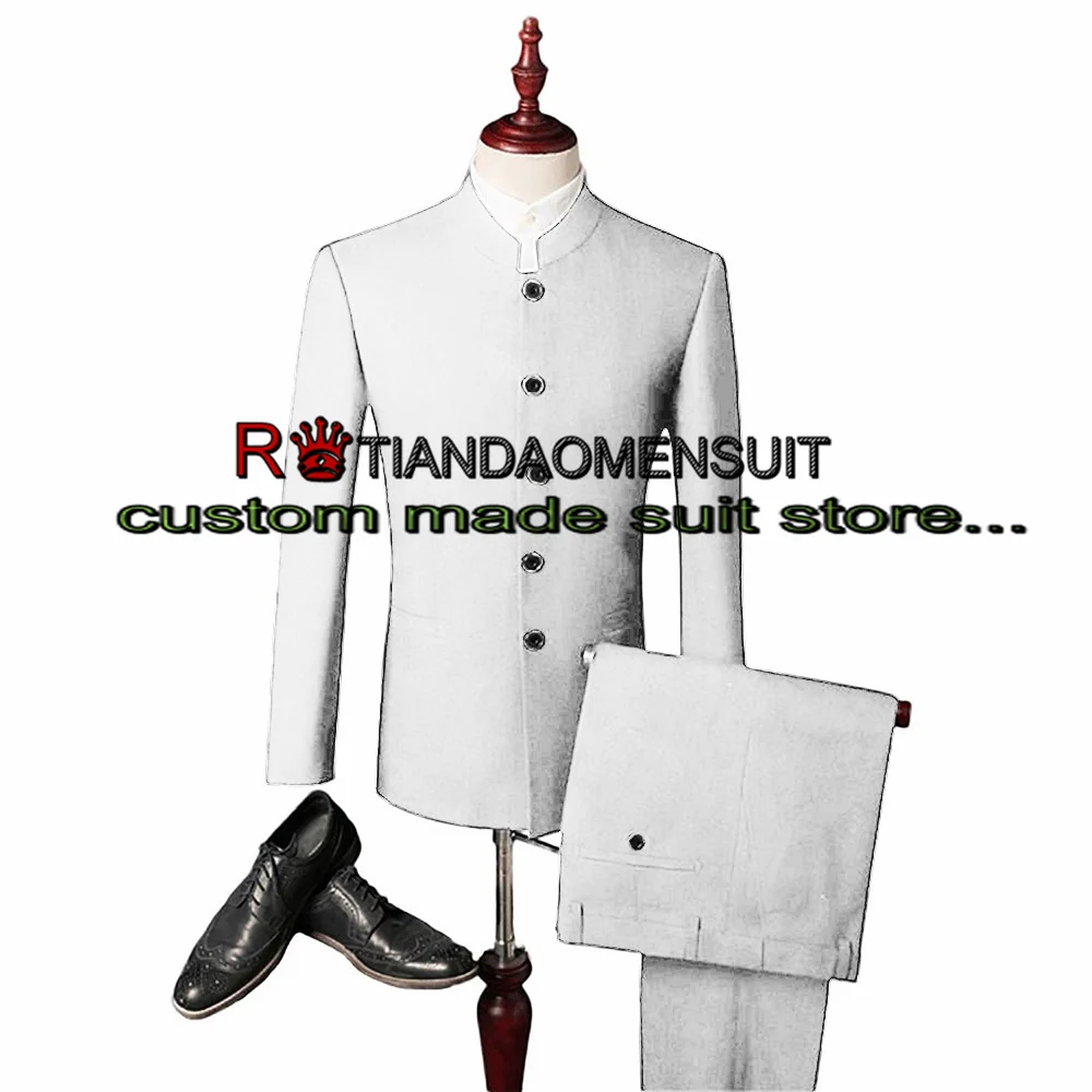 

Men's Suit 2 Piece Business Office Workwear Formal Blazer Pants Wedding Tuxedo Groomsman Jacket Set terno masculino completo