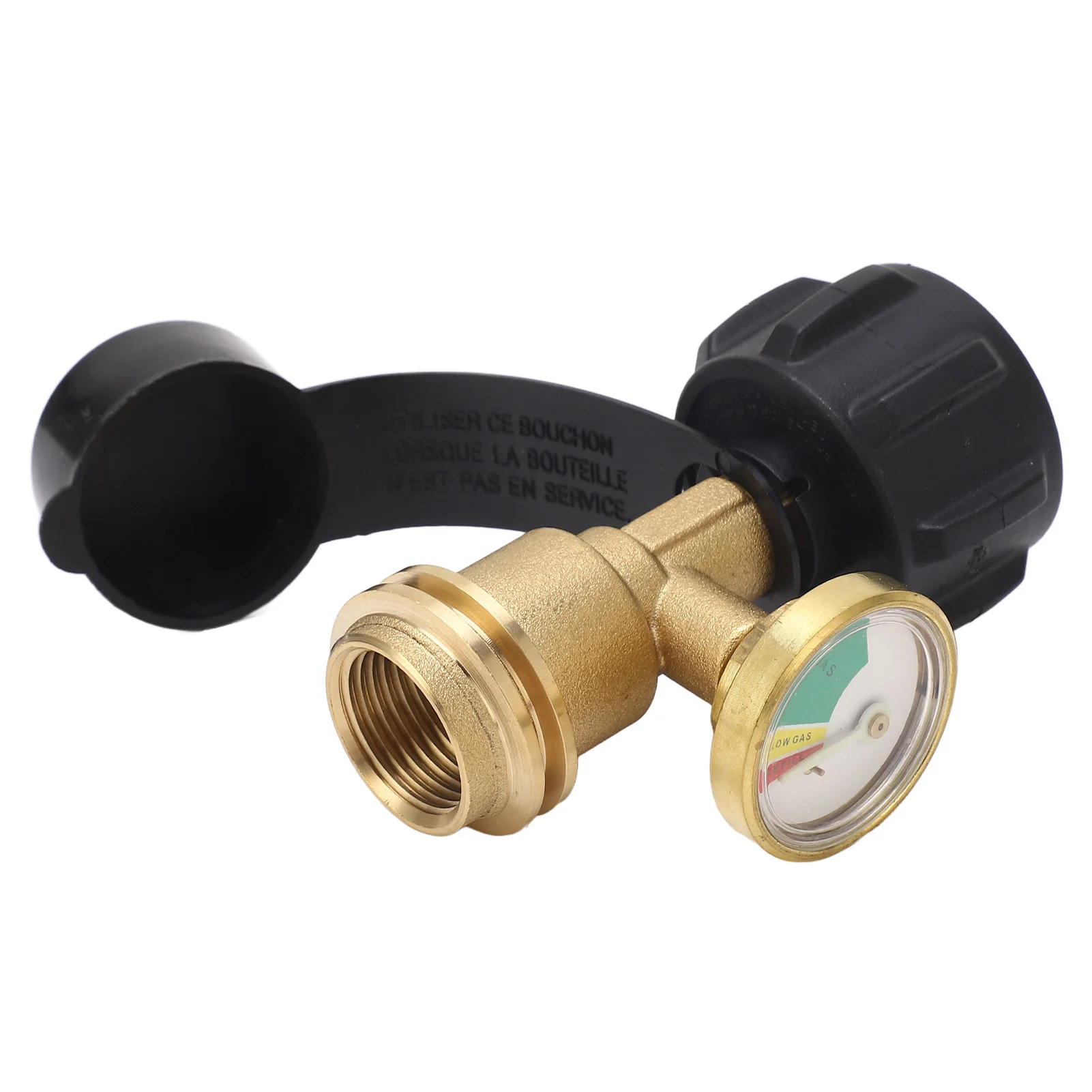 Propane Tank Gas Gauge Leak Detector Level Indicator Pressure Meter Universal Adapter for RV Camping Barbecue Oven
