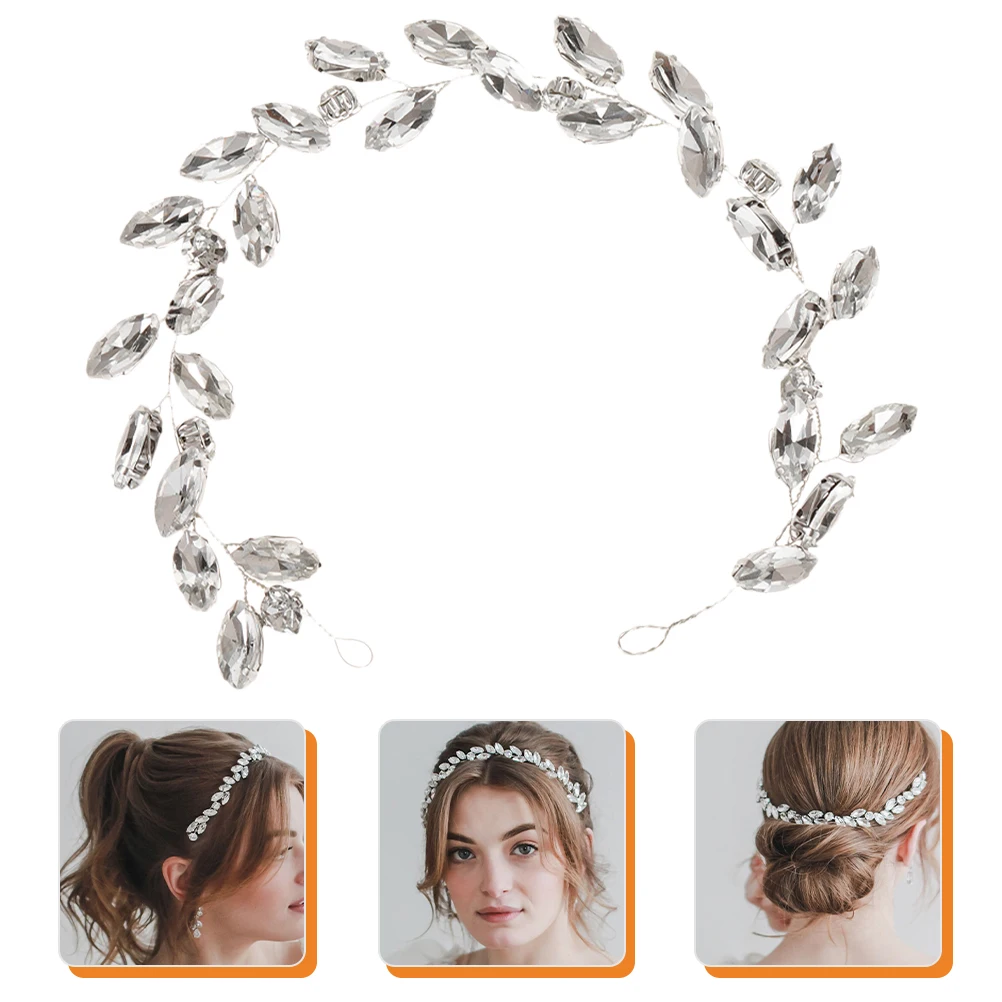 

Rhinestone Hair Vine Headpiece Wedding Hair Accessories Alloy Plastic Material Sturdy Bridal Hairpiece for Prom for Wedding