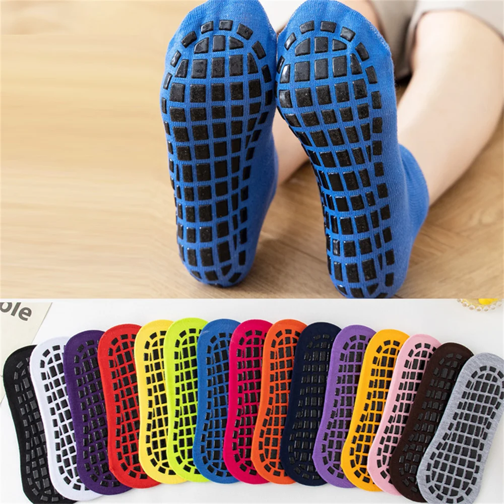 

10 Pairs Pack Trampoline Socks For Adult & Child kindergarten Indoor Sports Floor Socks Silicone Sole Anti Slip Women Yoga Socks