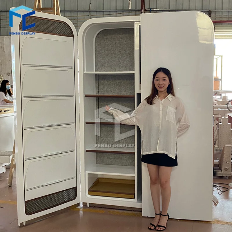 2025customized China Factory Bags and Shoes Store Display Furniture Showcase Interior Design