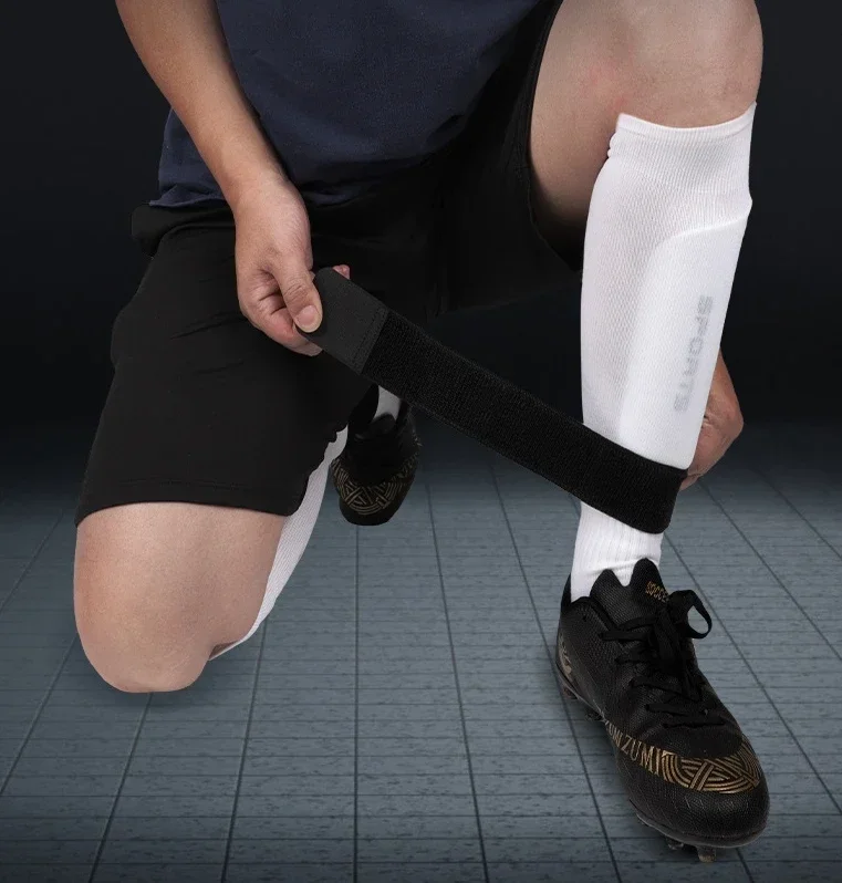 Shin Guard Fixed Bandage Tape Fastener Adjustable Elastic Fixing Strap for Soccer Football Cycling Sports Leg Shin Pad