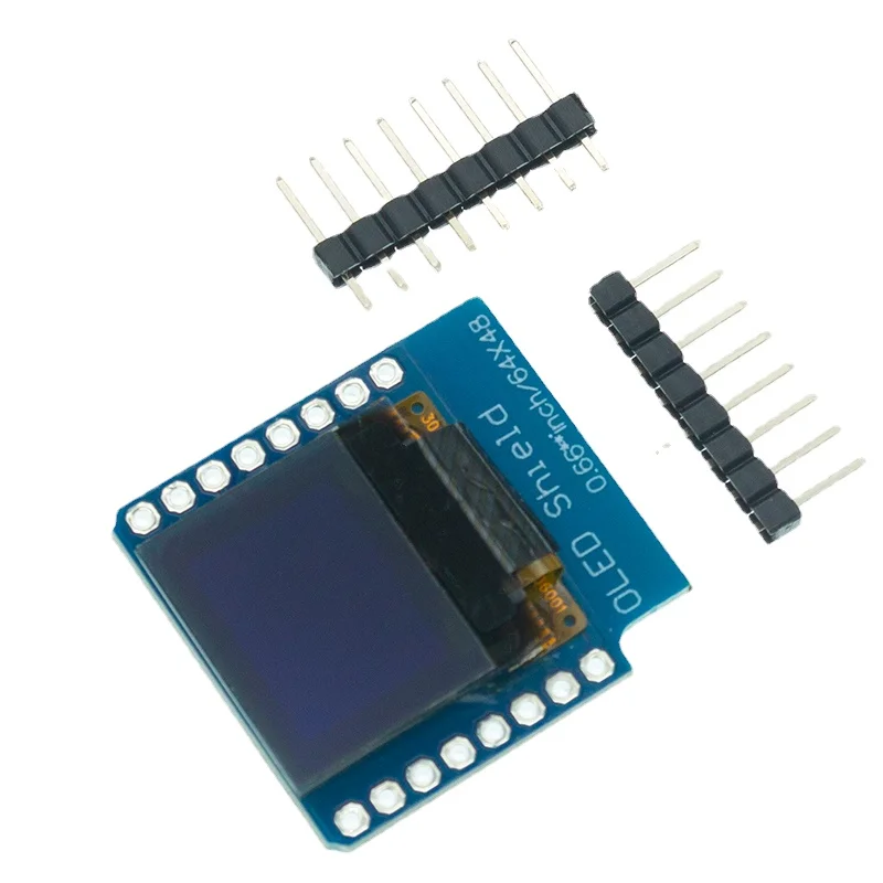 0.66 inch OLED Display Module for WEMOS D1 MINI ESP32 Module AVR STM32 64x48 0.66" LCD Screen IIC I2C OLED