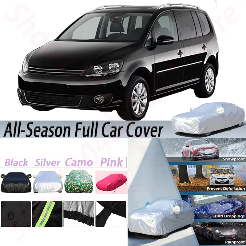 

Waterproof Car Covers Outdoor Sun Shade Anti-UV Snow Rain Protect Cover Dustproof For VW Volkswagen Touran