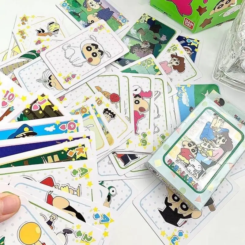 Kawaii Crayon Shin-chan Anime Peripherals Cartoon Cards Party Playing Cards Spring Outing Fun Games Playing Cards