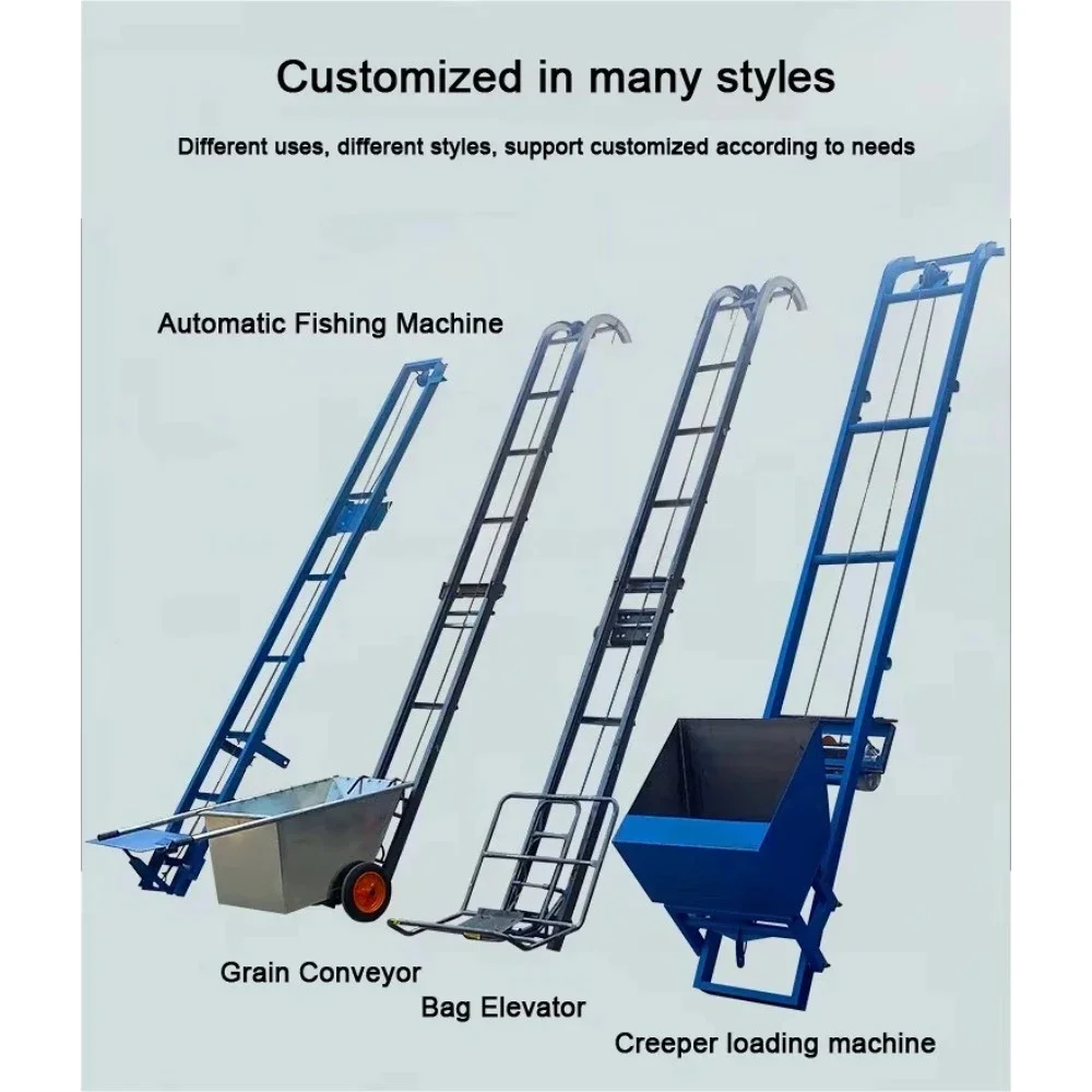 Customized Height Electric Climbing Lift   Rail Transport Vehicle  Slope Stone Concrete Cement Conveyor Hoist 8-24M