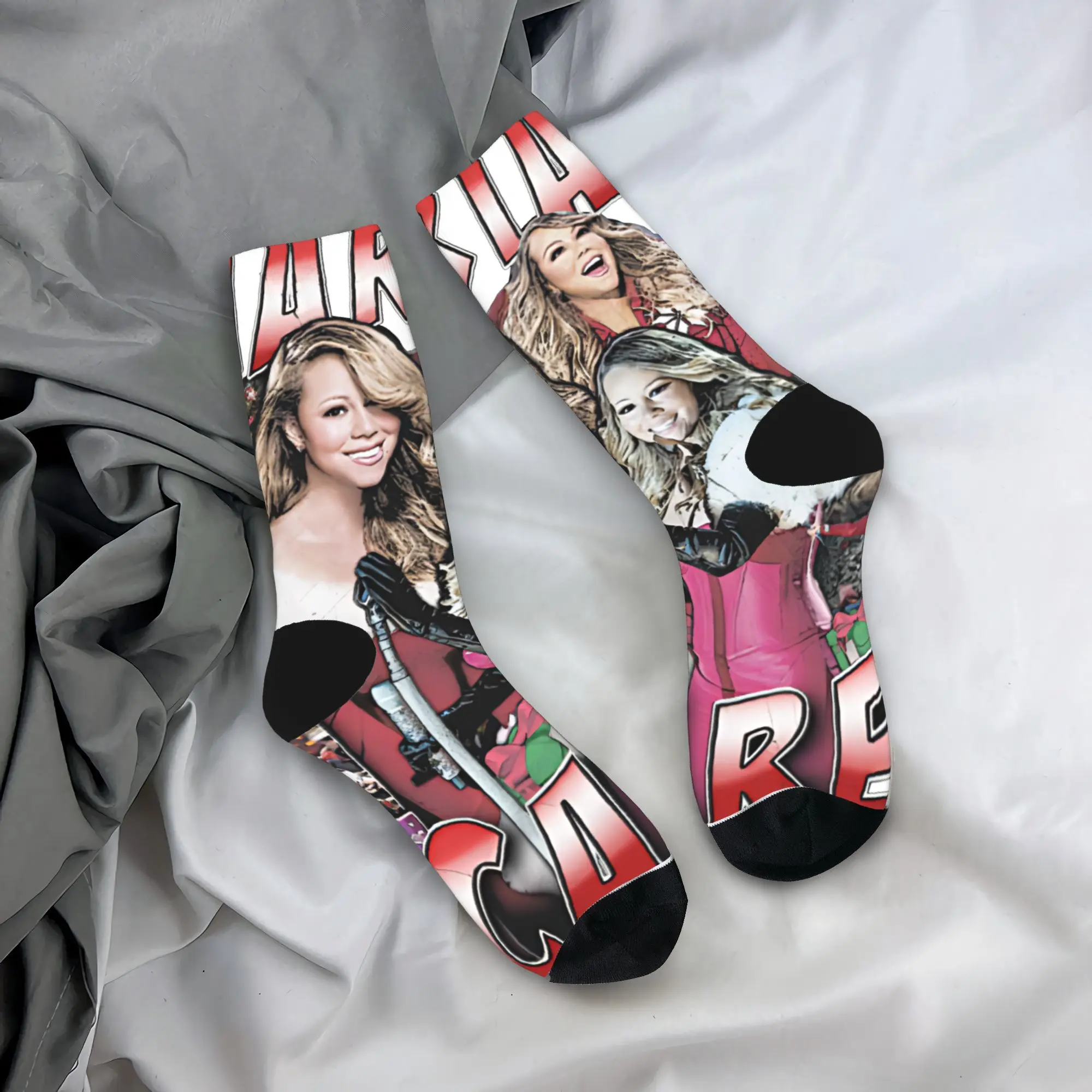 ماريا كاري كل ما أريده لعيد الميلاد هل أنت جوارب جوارب مضادة للانزلاق للبالغين والرجال جوارب جري مريحة شتوية أنيقة