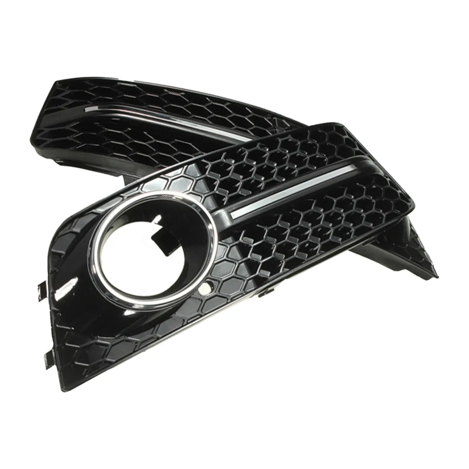 

2x Car Lower Bumper Fog Light Grill Grille 8K0807681 Honeycomb for Audi A4 B8