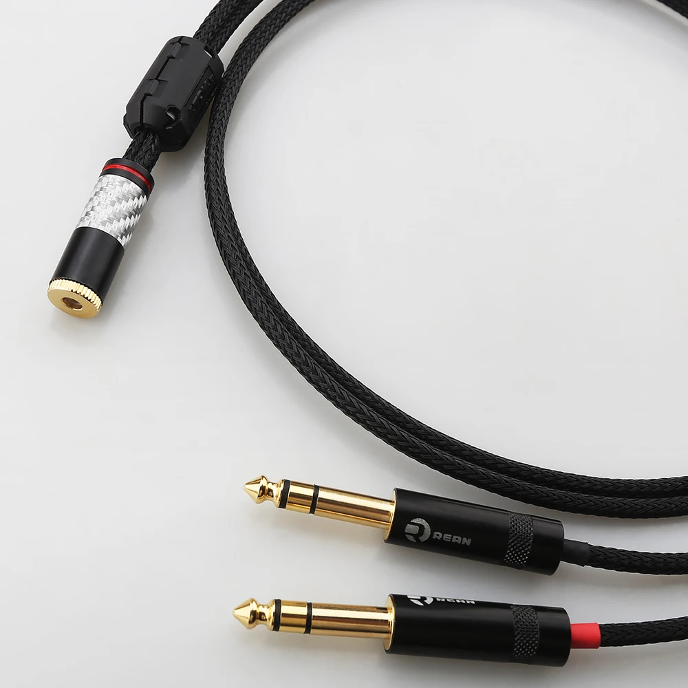 

Audiocrast Balance 4.4mm Female to Dual 6.35mm TRS Jack Male Adapter Cable for Sound 6.5mm Balanced Connection
