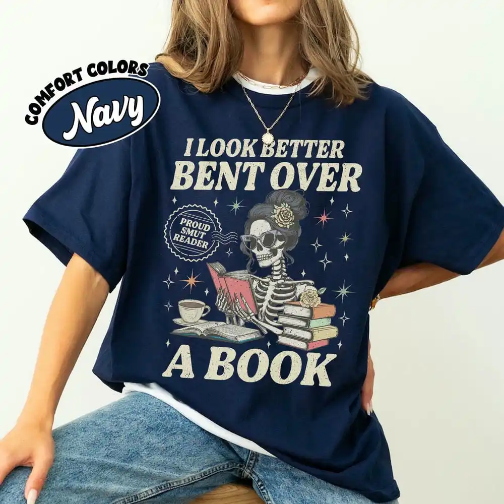 Femmes rétro décontracté lecteur confort unisexe T-Shirt pour Fan fantaisie sombre Romance lecteur livre épicé T-Shirt tenue T-Shirt quotidien Streetwear