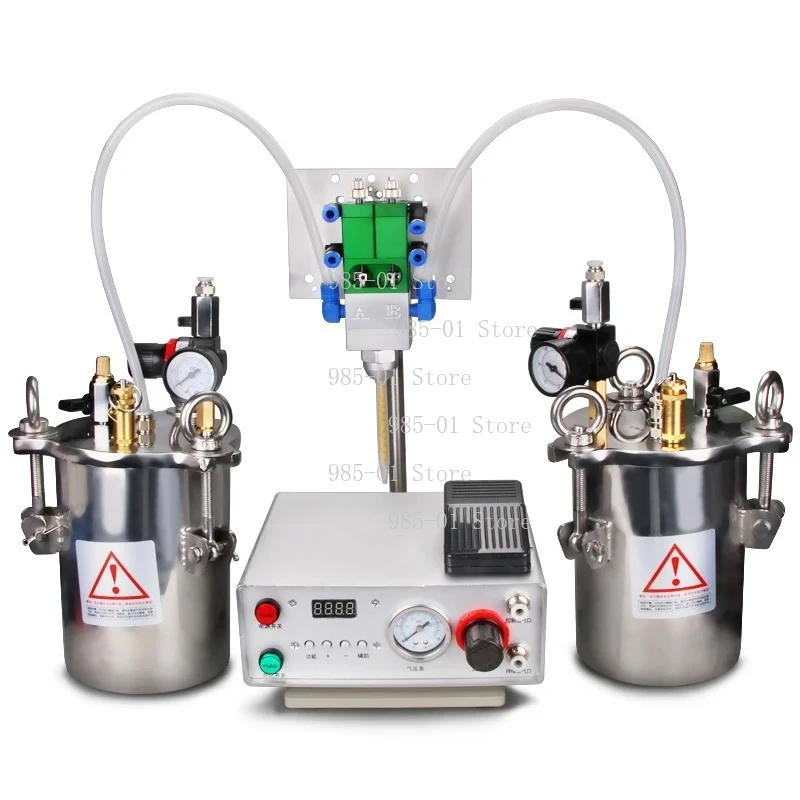 Double AB Glue Dispenser Set, Stainless Steel Mixing and Filling Dispensing Equipment