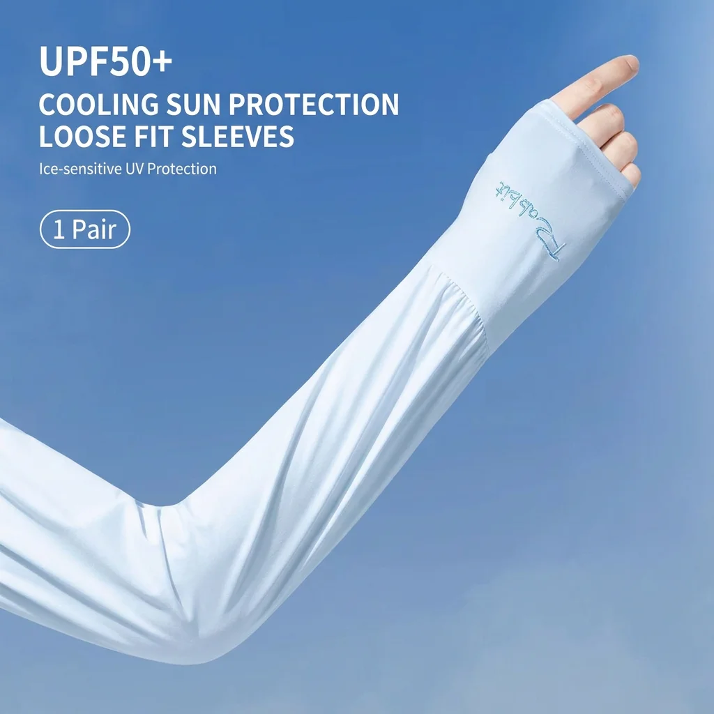Uv Arm Sleeves Upf50+ Sun Sleeves Stretchable Cooling Sleeves Comfortable For Summer Daily Outings Spring