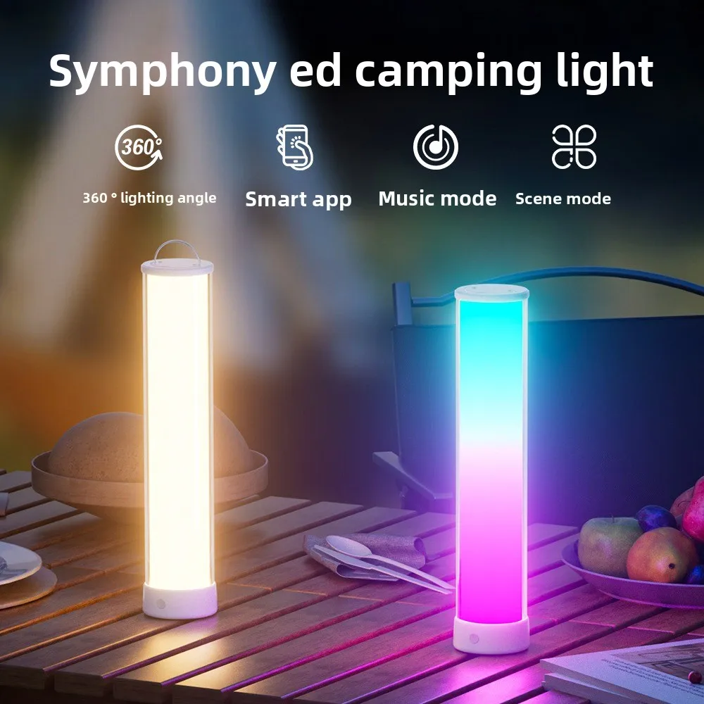 2026 Bluetooth Rechargeable Smart Color Changing Atmosphere Light Basic Creative Equipment For Home Bedroom Live Stream Decor