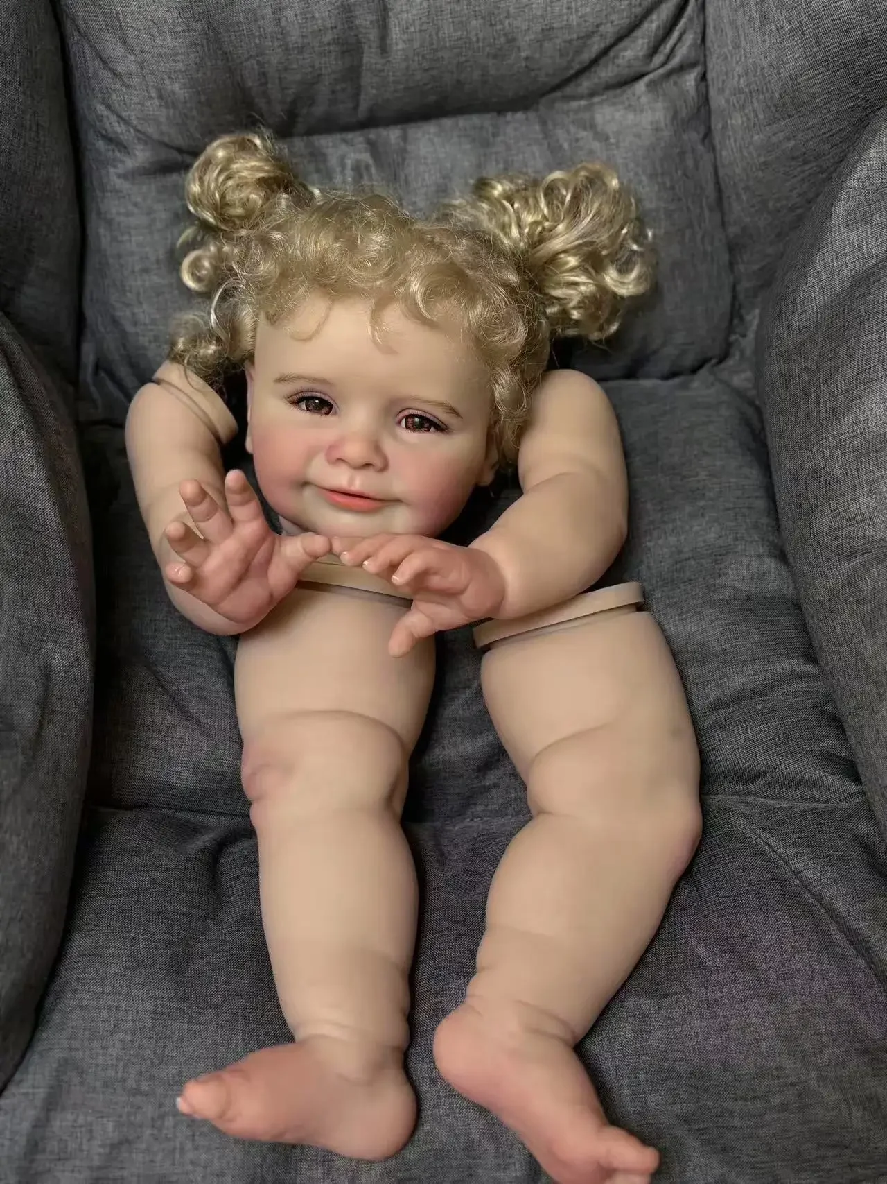 

DLS ограниченная поставка 26 дюймов Reborn Baby Zoe с ручными корнями для волос DIY часть окрашенный комплект с тканевым корпусом