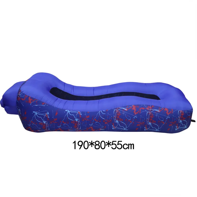 2022 Fast Inflatable Bed Outdoor Camping Portable Folding Recliner Lazy Sofa Inflatable Single Cushion Camping Equipment