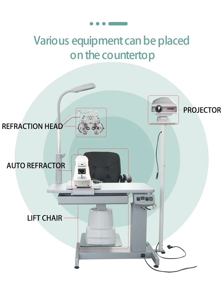 Promotion High Quality Small Ophthalmic Optometry Combined Table and Chair Refraction Unit Ophthalmic instruments and equipment