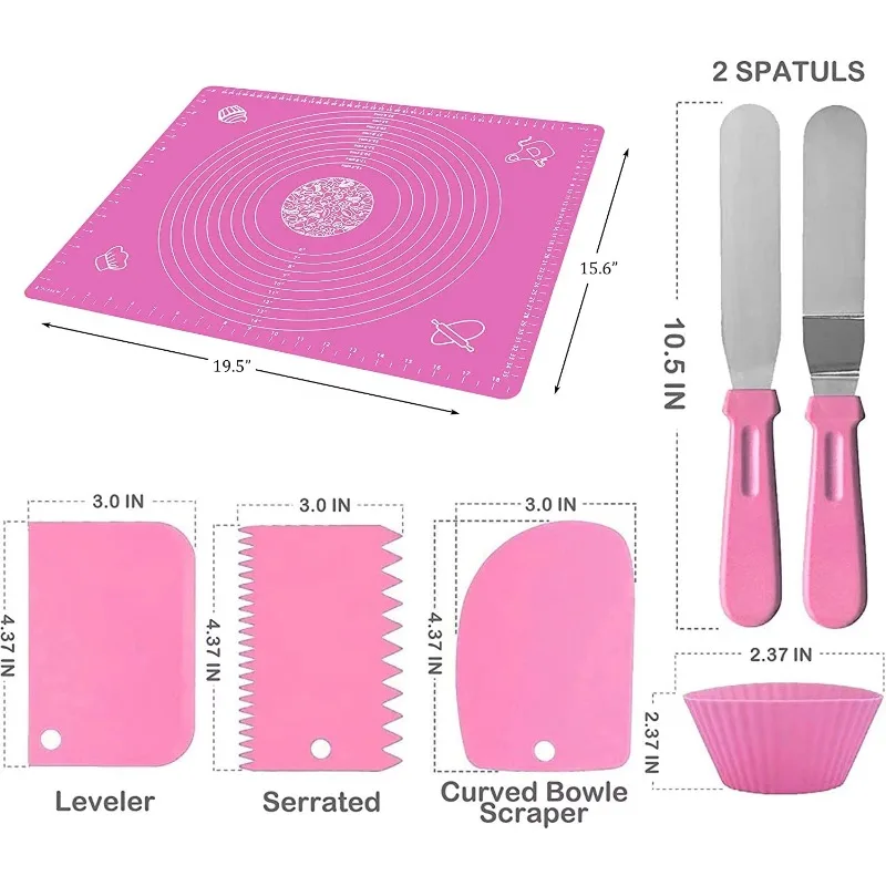 Supplies Set 2021 Upgrade 370 Pieces Cake Baking Set Decorative Mouth Decorative Bag Cake Nozzle Set Baking Tools
