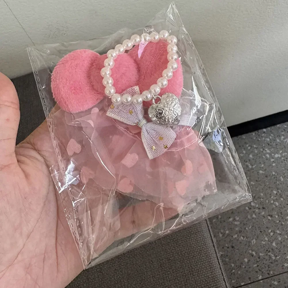 Doll Clothes Accessories for 17cm Labubu Doll Cute Yarn Skirt/Necklace /Hair Ornaments Kits Doll Dress Up 3pcs/set