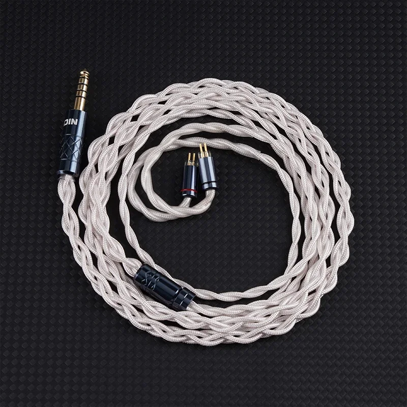 NICEHCK SnowAg 4N 순은 HiFi 이어폰 IEM 케이블 3.5/2.5/4.4mm MMCX/2Pin for Monarch MK4 Top Pro Hor…