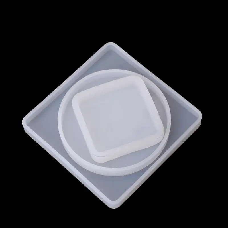 Portable Epoxy Mould 6 Pcs Handmade Square Round Silicone Mould for Pressure Board Jewelry Making Art Crafts