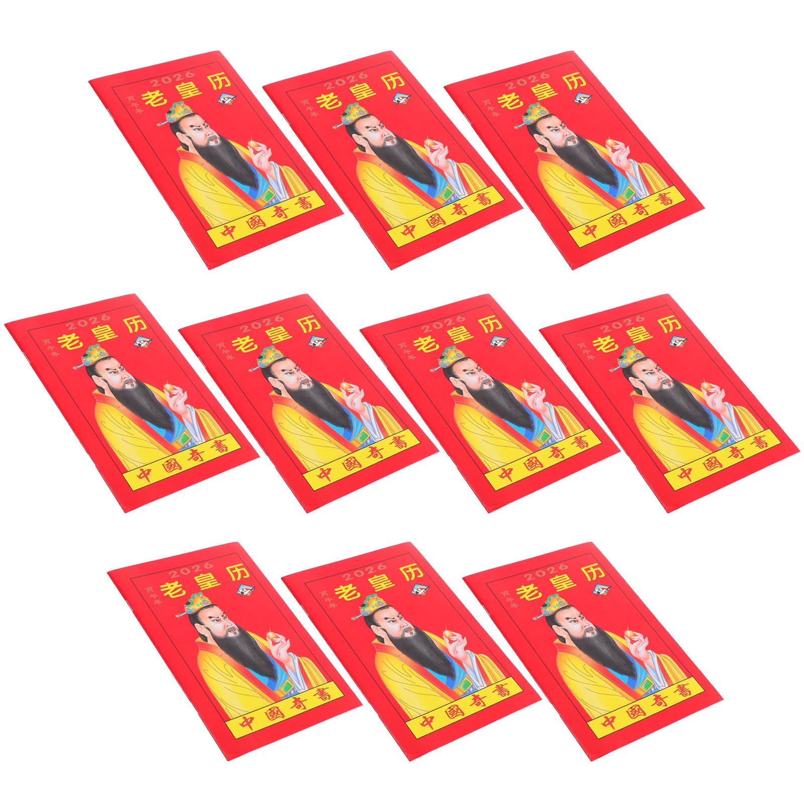

10Pcs 24 Solar Terms Chinese Lunar Calendar 2026 Horse Year Desk Calendar Traditional Design Thick Paper Educational Home Office