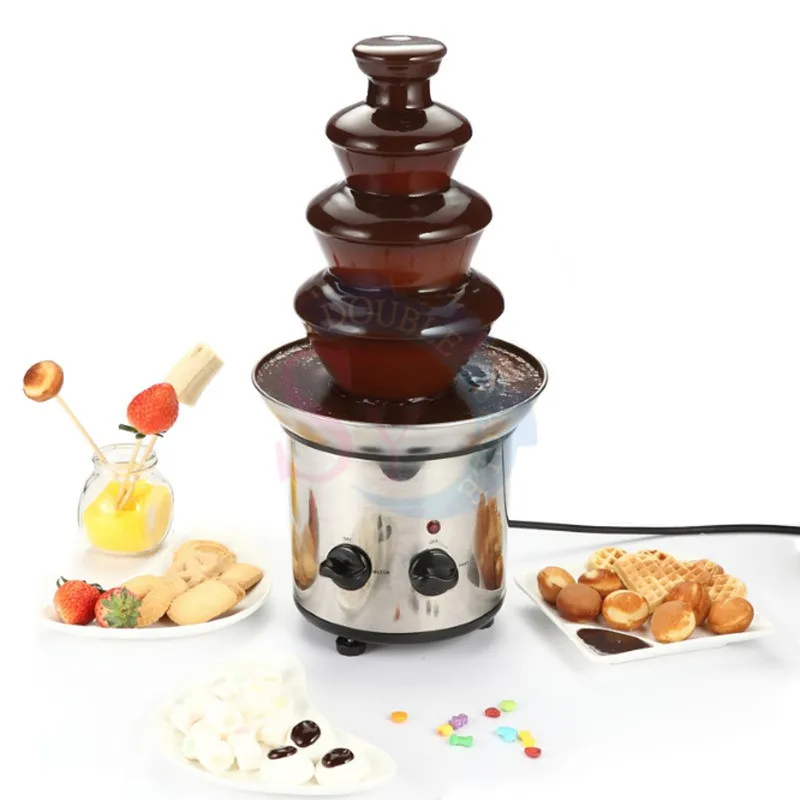 304 stainless steel electric chocolate fountain machine 4 layers household melted chocolate